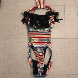 LSPACE bathing suit - monokini, tribal print
